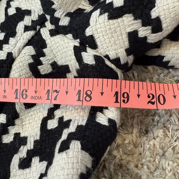 Jolt Women's Pea Coat Retro Y2k Jacket Houndstooth Black & Off-White M - Picture 3 of 11